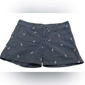 Tommy Hilfiger Navy Pinstripe Anchor Shorts